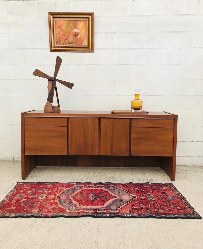 Midcentury modern furniture and artwork at Revival Vintage.