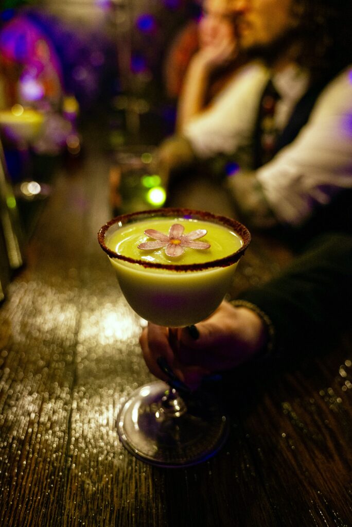 Cocktail with flower – Visitant Social Club