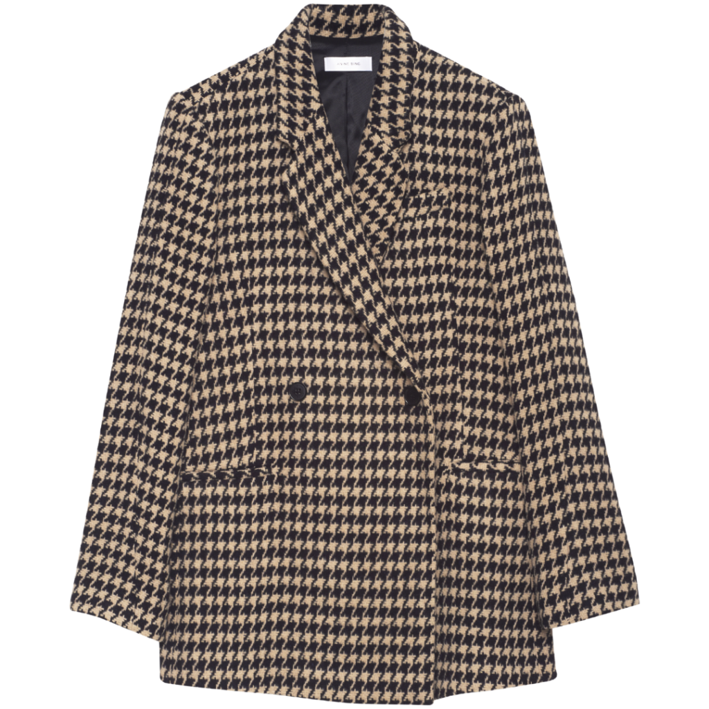 Anine Bing Kaia Houndstooth Blazer