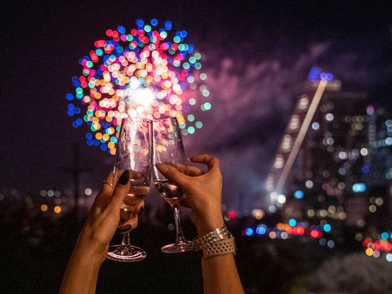 New Year’s Eve celebrations in Austin. (Photo by David Brendan Hall)