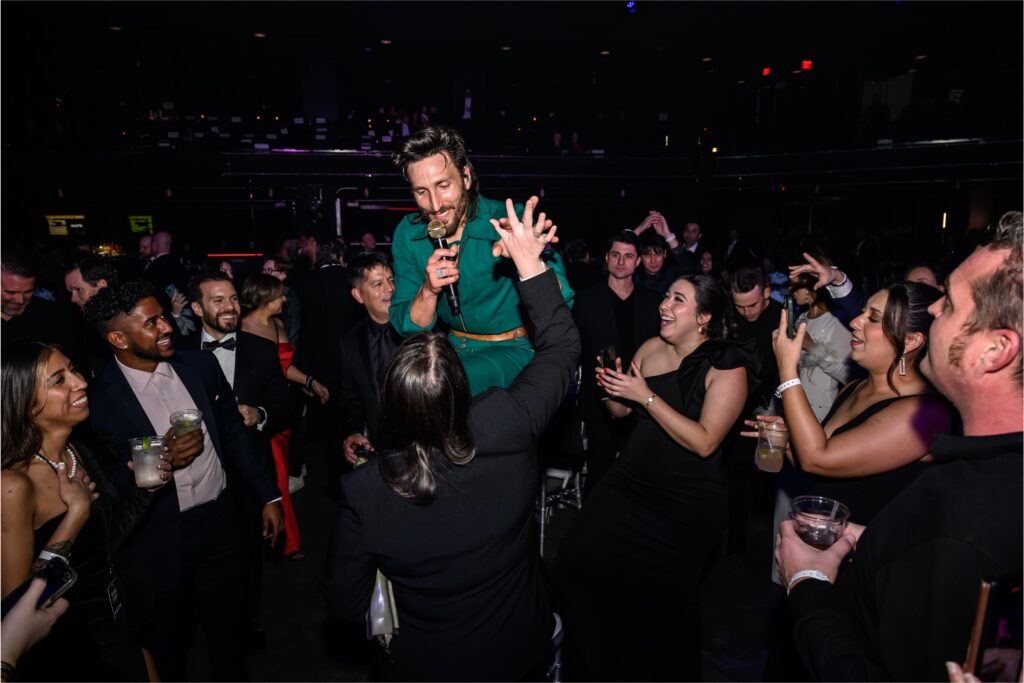 MAGIC GIANT lead singer Austin Bisnow and guests_photo by Stan Martin