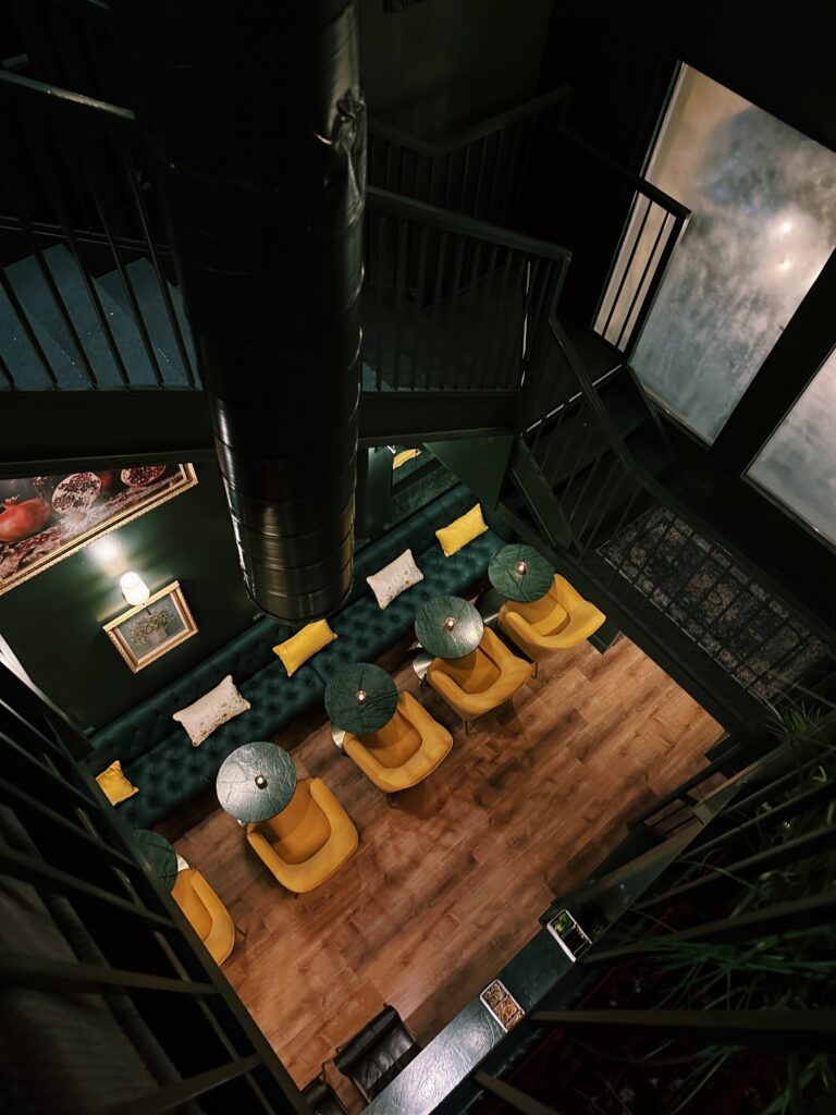 Third-story view of Daisy Lounge seating (Photo Courtesy of Shelby Sorrel)