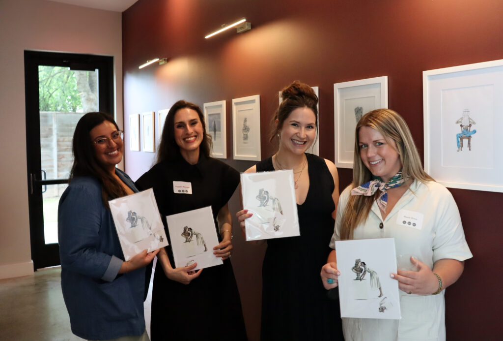 Melissa Segundo, Britt Design Group Designer + Procurement Coordinator, Paulette Pearson, Artist, Sara Hastings, Britt Design Group Designer + Associate Project Manager, Marie Graw, Britt Design Group Designer
