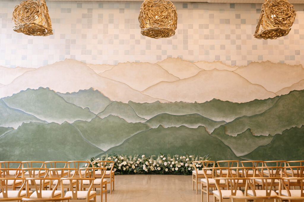 Madison and Grant’s wedding event space at Vuka North Loop Austin 2024