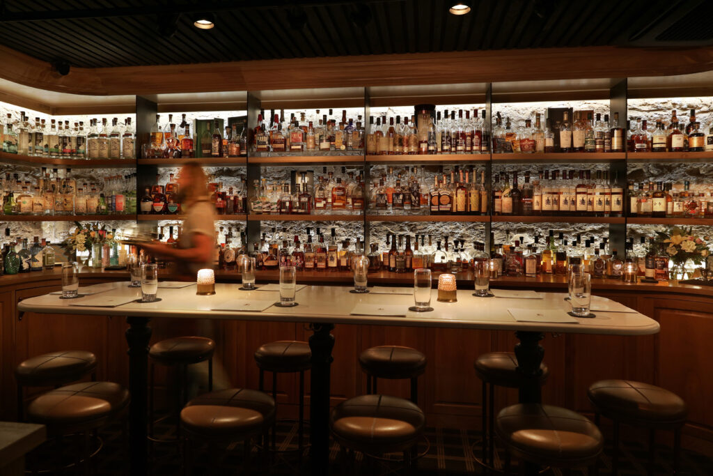 Kinfolk Library inside of Moonshine Grill