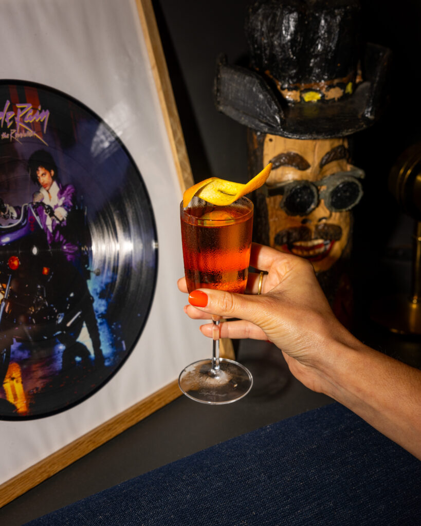 Equipment Room cocktails and records (photo by Grant Pifer)