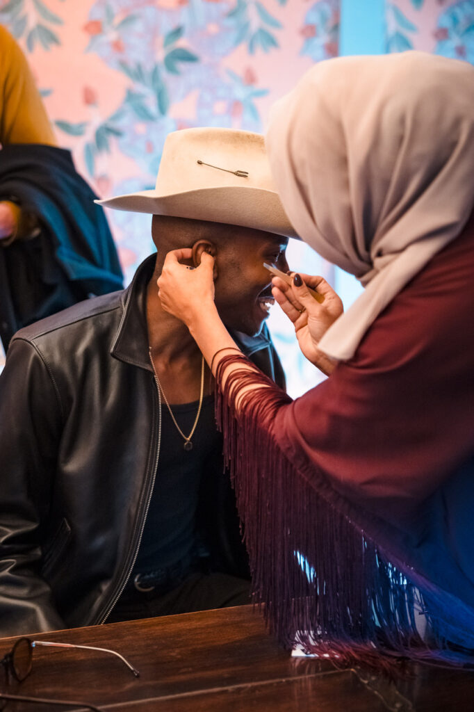 Dr. B with a patient