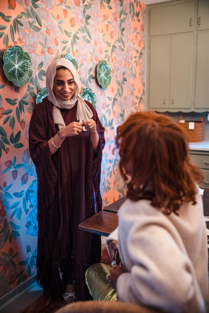 Dr. B with a patient (photo by Mike Villa)