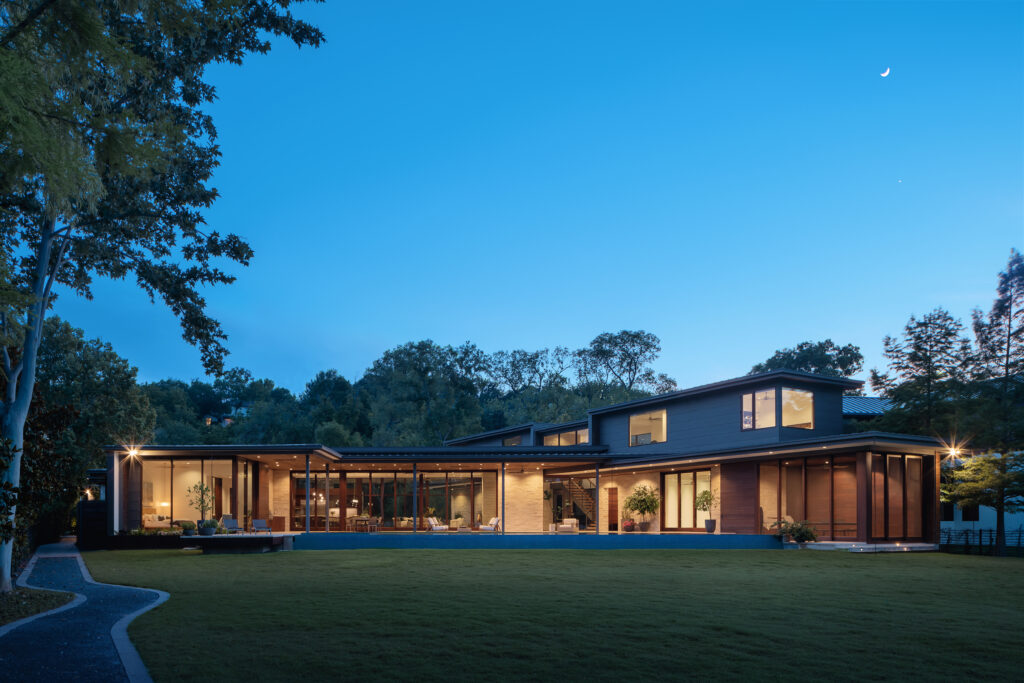 Lakeside Facade at Dusk (photo credit Chase Daniel)