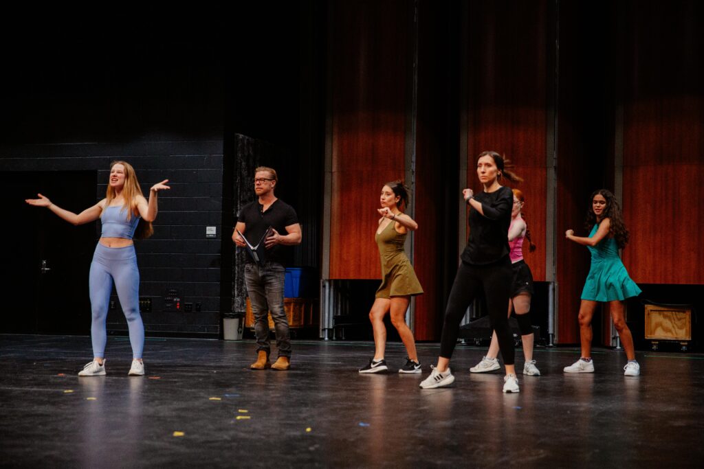 Zillker theater production rehearsal. (Photo by Grace Dupuy)