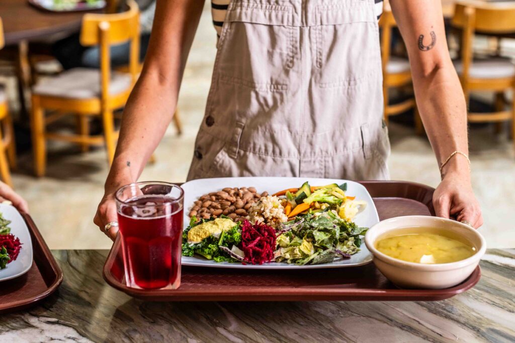 Hearty vegan meal at Casa de Luz East (photo by Richard Casteel)