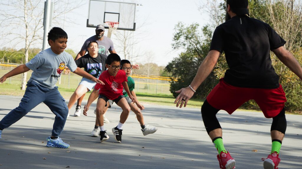 Austin Parks Foundation hosts a “Hoops in the Park” basketball clinic for middle school students on March 14 at Roy G. Guerrero Colorado River Metro Park.