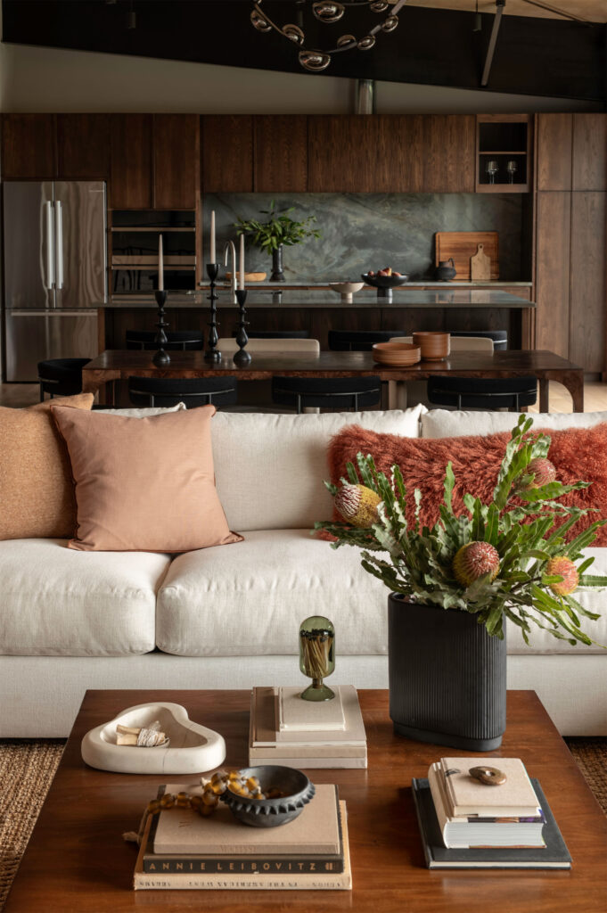 Living room with Moody Color Pallete