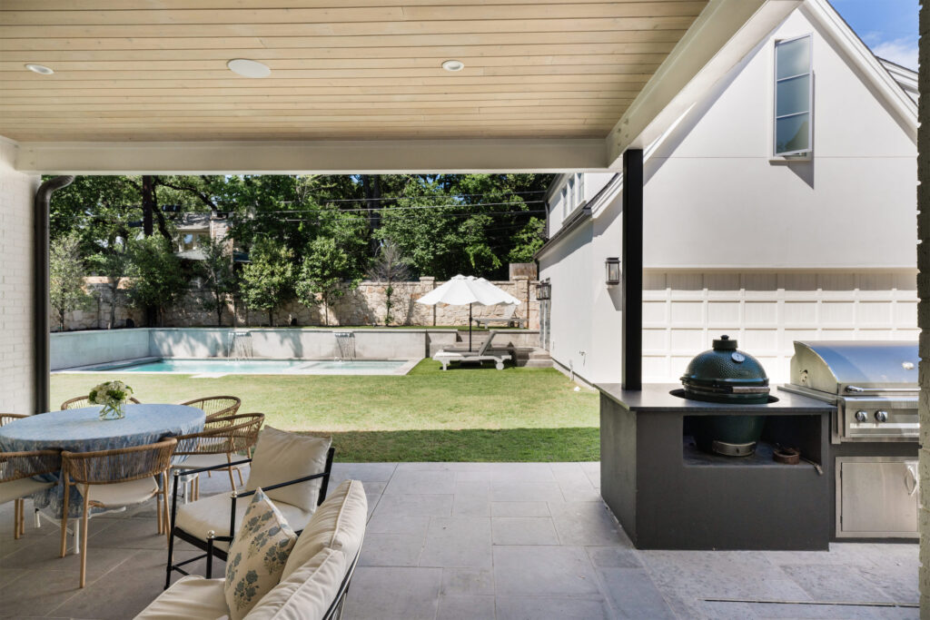 Backyard with Covered, Outdoor Entertainment Area