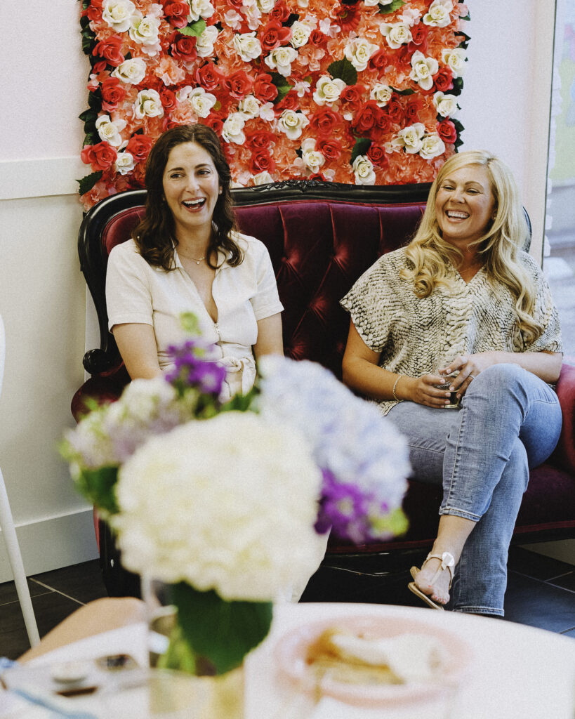 Calais Zagarow Schroeder and Ashley Cameron at book launch party for “A Life in Between” at Love&Cookies
