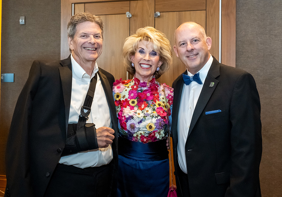 Bill and Connie Nelson with Brent Fields at Ice Ball 2024