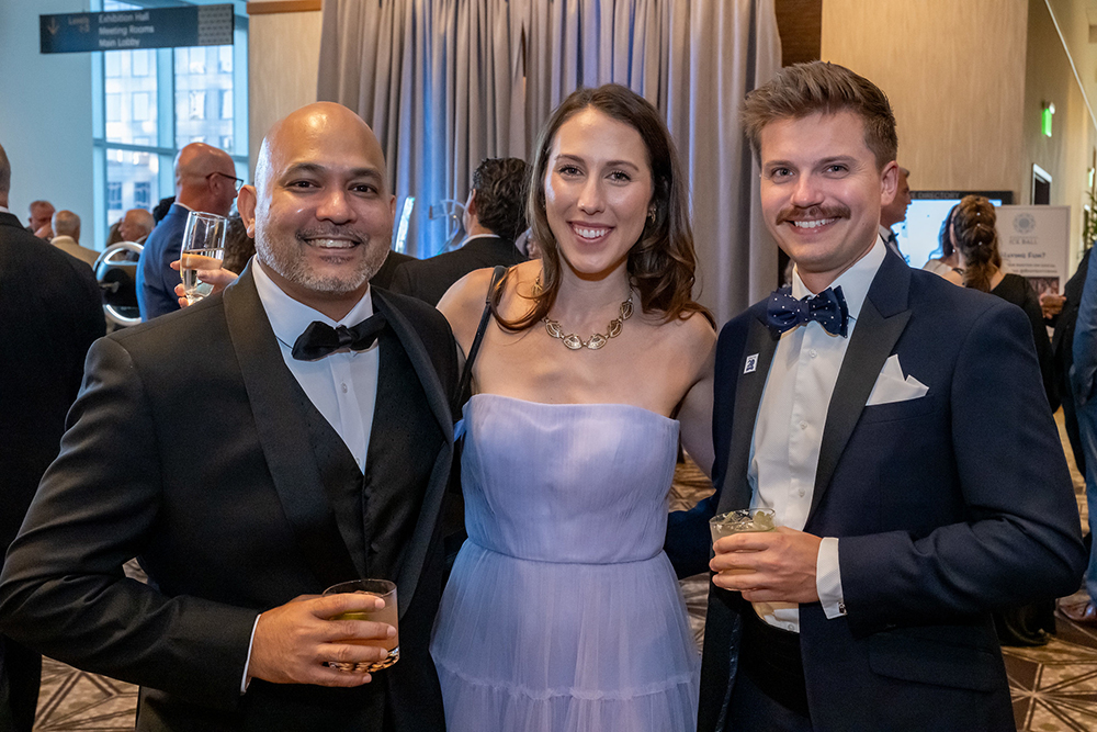 Nicholas Johnson, Emma Tucker and Sam Winslet at Ice Ball 2024