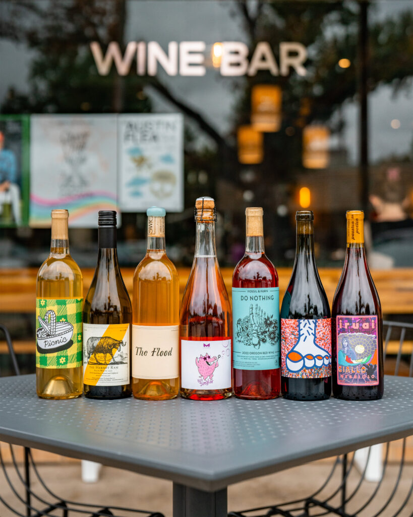 Wine Bottle Selection at Violet Crown