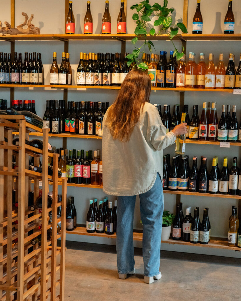 Wine Bottle Selection at Violet Crown