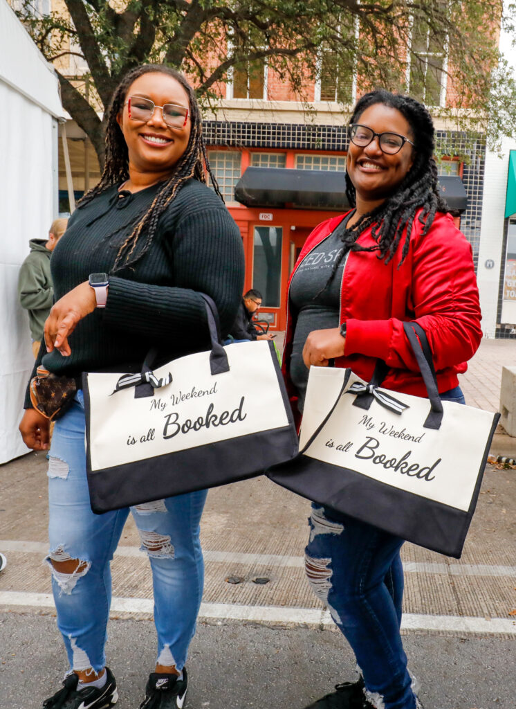 Attendees at the 2023 Texas Book Festival on Congress Ave. (photo by Bob Daemmrich)