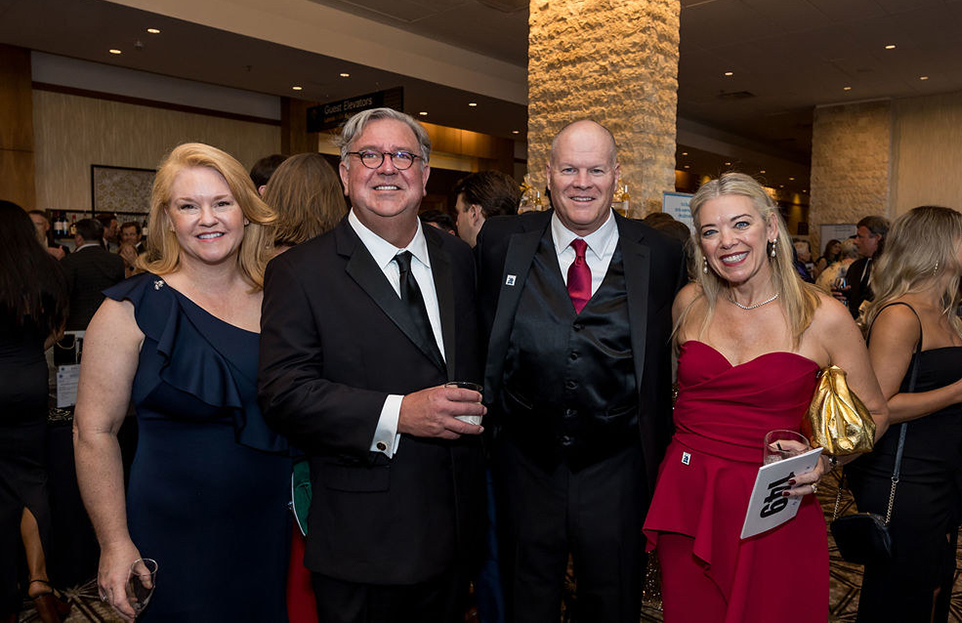 Bethany and Frank Leffingwell, and Mark and Lori Ramseur at Ice Ball 2024