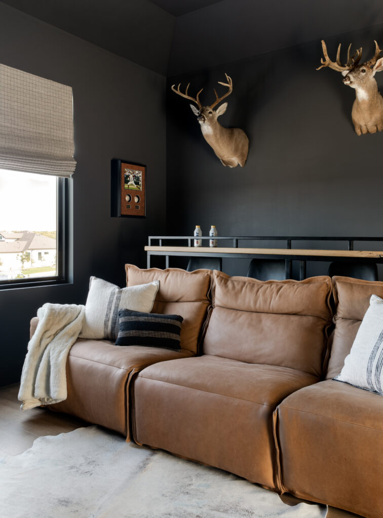 Movie room in Lakeway home.