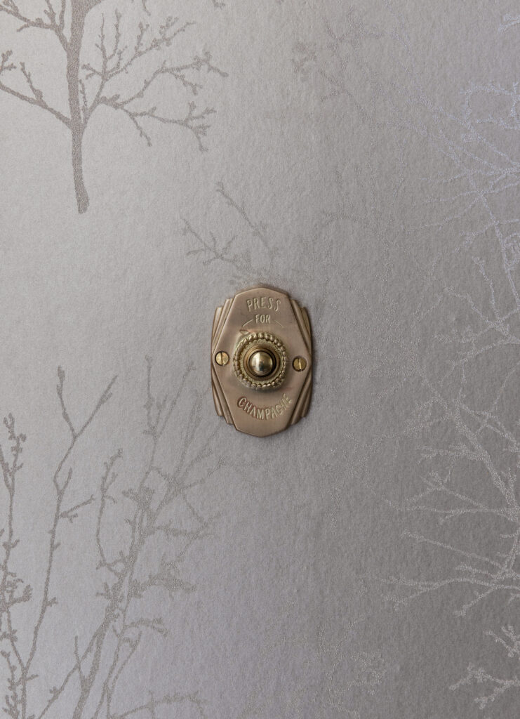 "Press for Champagne" button in Lakeway home.