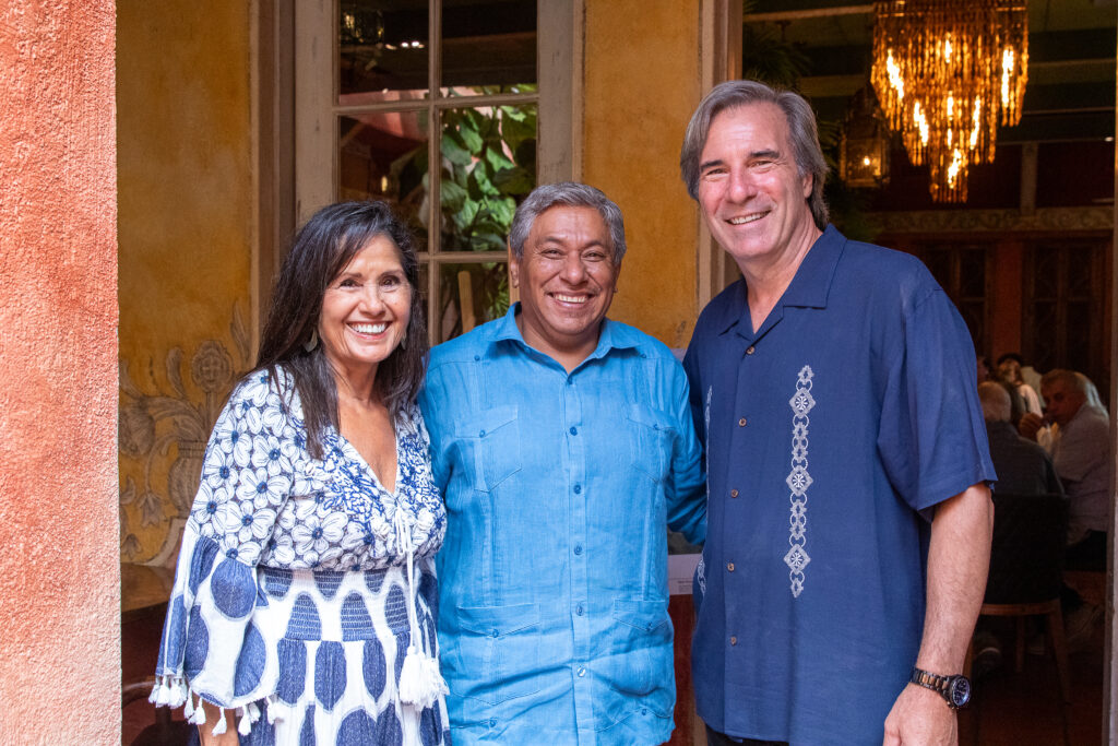 Olga Campos Benz, Victor Valadez and Kevin Benz at Fiestas Patrias Event in Austin, Texas with TRIBEZA