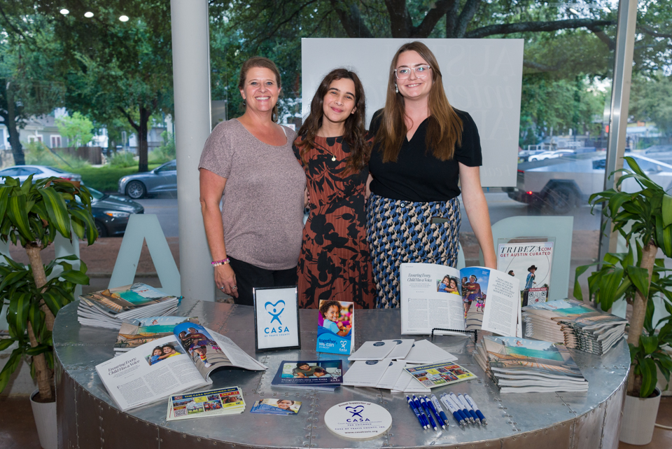 Wendy Morse, Laura Herrera, Lindsey Woods of CASA Travis County (photo by John Pesina)