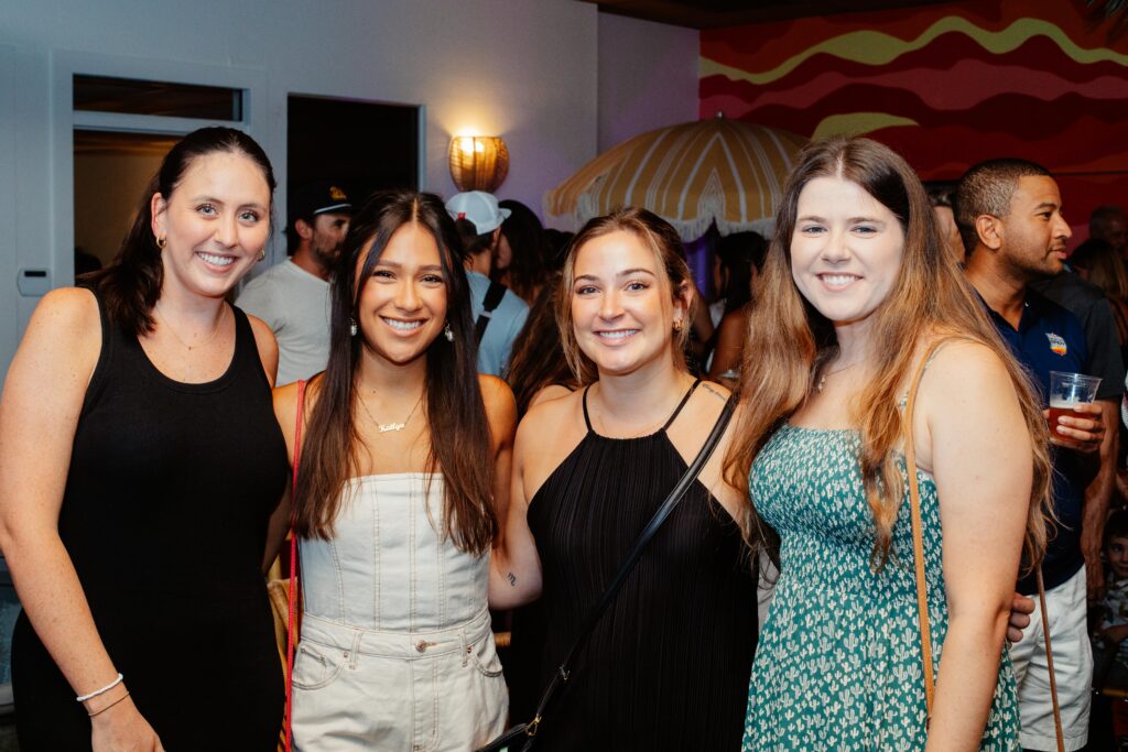 Guests at Kim Lewis Design's HGTV watch party: Courtney Kinnard, Katlyn Garcia, Lauren Lance, Chelsea Chase (photo by Grace Dupuy)