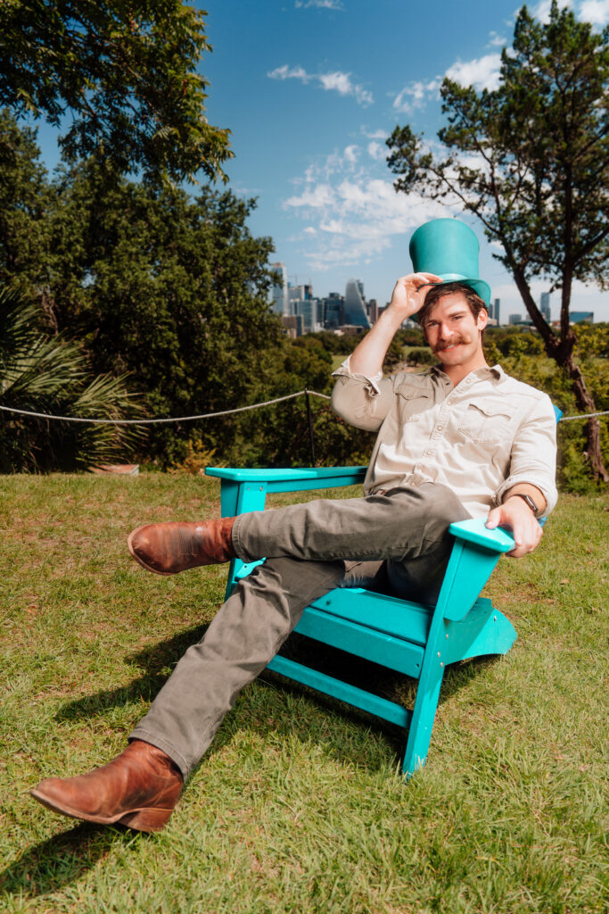Matthew Gaston in Zilker Botanical Garden (photo by Roger Ho)