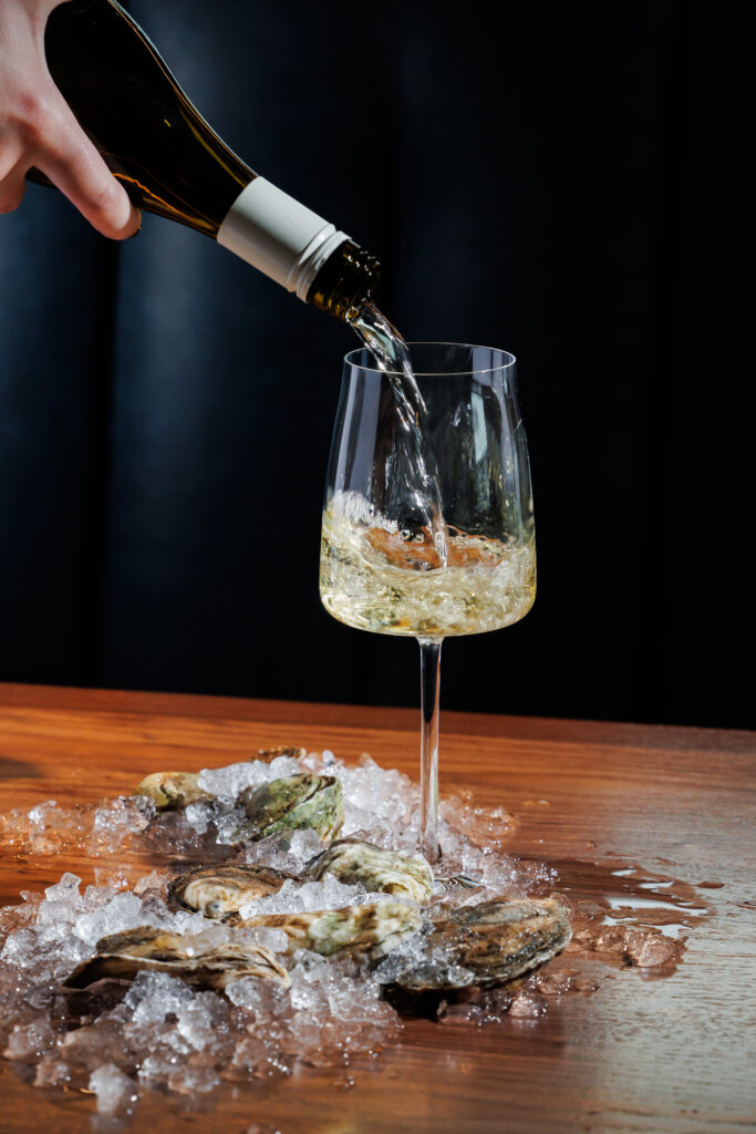 Bubbly and oysters from Skipjack Oyster at the Westin Downtown Austin. (Photo by Get Noticed Creative)