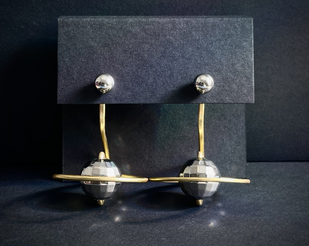 Disco Saturn earring jackets. (Photo courtesy of Liz Fox Roseberry)