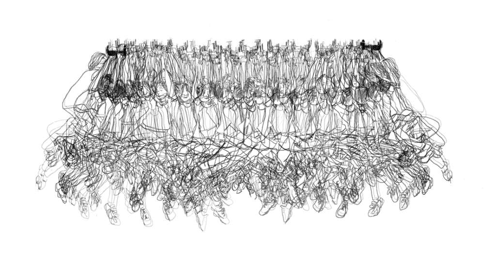 “June as a Chandelier_ On a Zip Line”, Megan Hildebrandt