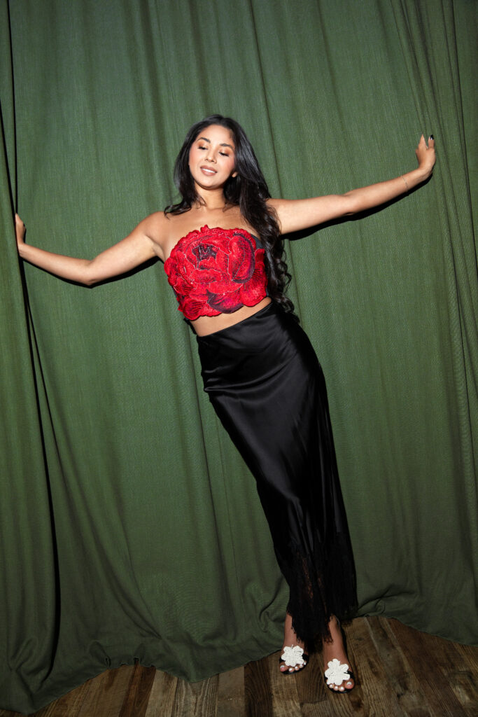 Gabby wears: alice + olivia by Stacey Bendet (photo by Kaity Cox)