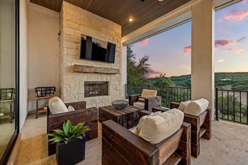 Exterior of 19907 Angel Bay Drive on Lake Travis Austin Texas