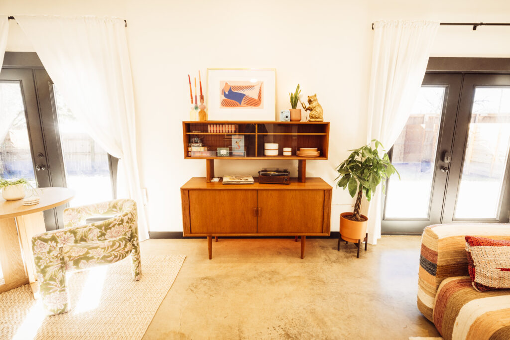 board game & record collection at Little Lockhart Oasis