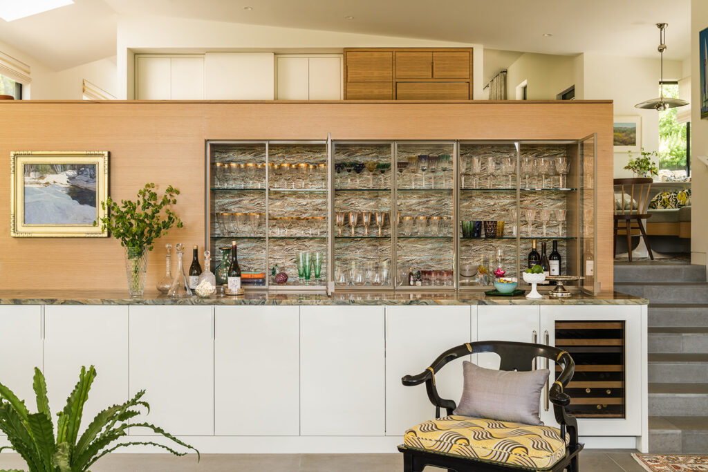 Bar in Living Room Sundown Residence – Shoberg Homes