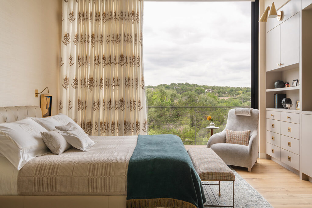 Primary Bedroom Sundown Residence Austin, Texas- Shoberg Homes