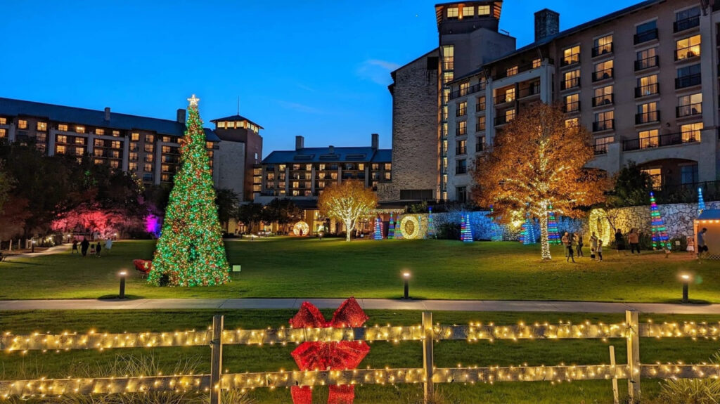 The resort is decorated for the holidays. (Photo courtesy of the JW Marriott San Antonio Hill Country)
