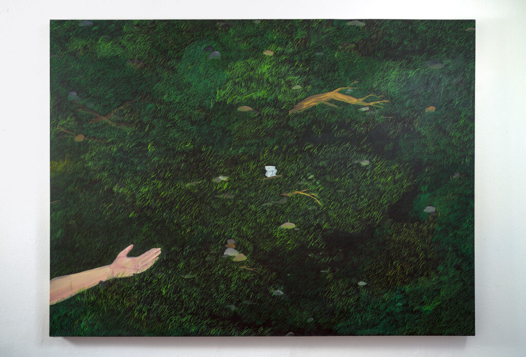 Ben Siekierski's oil painting "If I could lay here" on display at McLennon Pen Co. Gallery. (Photo by Zenko Photography)