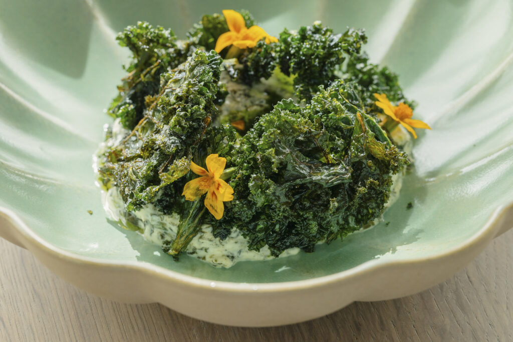 Ēma’s spinach and feta spread. (Photo by Jeff Marini)