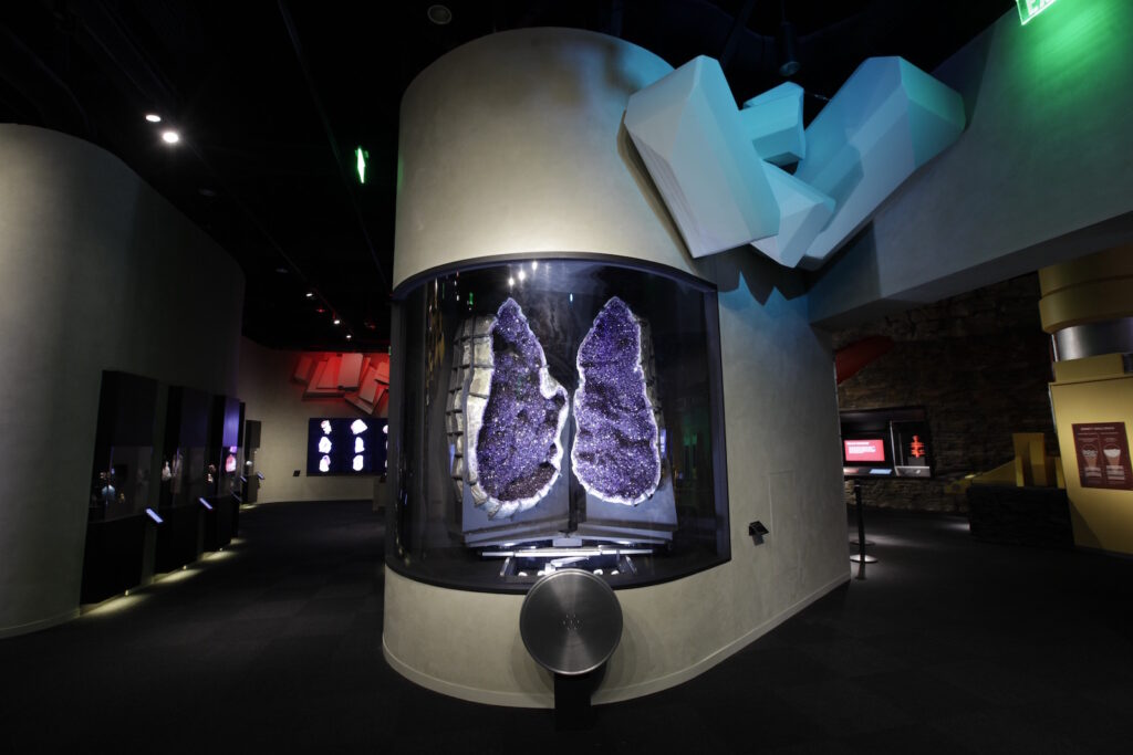 Marvel at the giant geode at the Perot Museum.