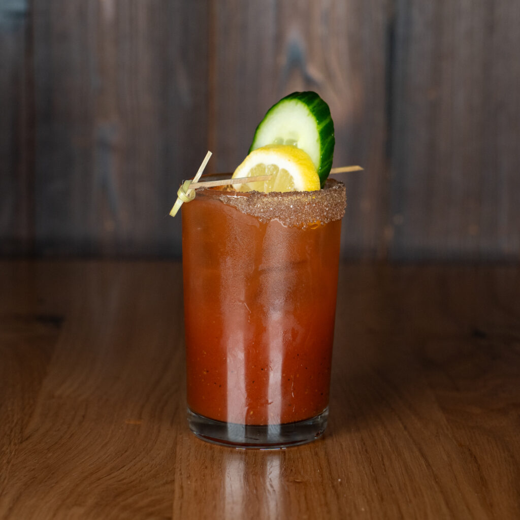 A bloody mary from Loro, garnished with lemon and cucumber. (Photo courtesy of Loro)