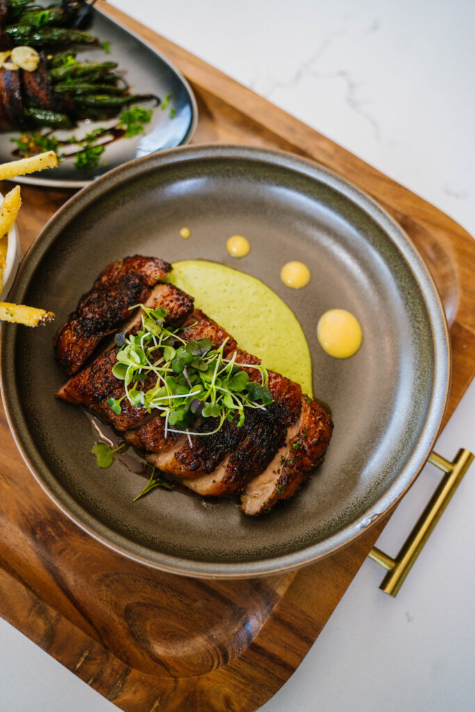 Black Gold's reverse seared crispy duck with poblano cream sauce. (Photo by Randi Reding)