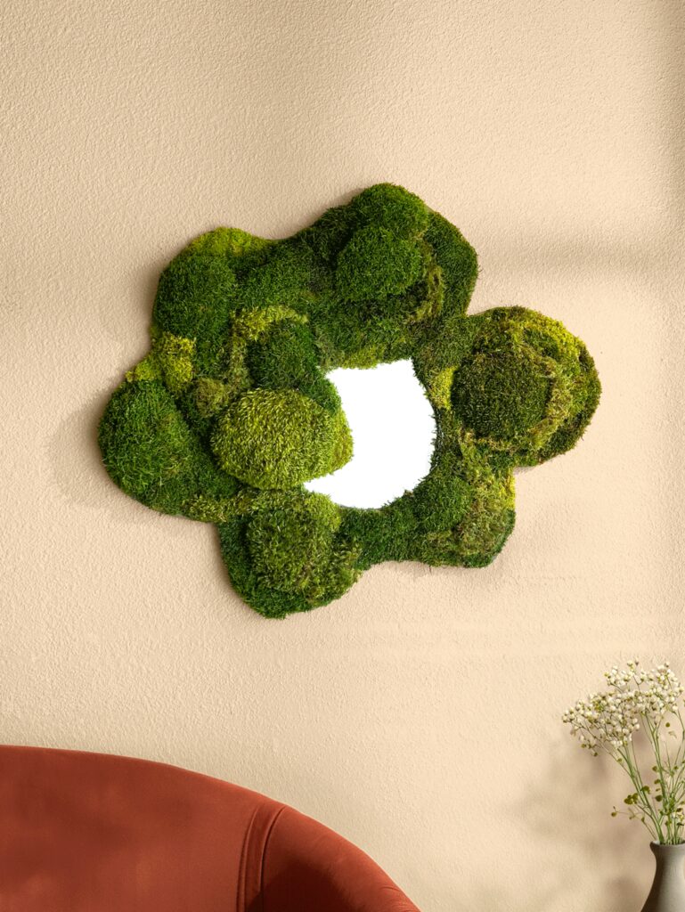 A custom moss art installation by Lilac Frost of The Mossery. (Photo courtesy of The Mossery)