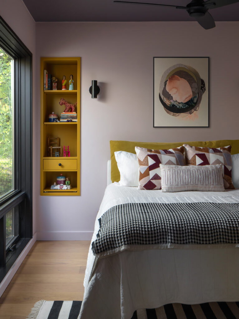 Colorful Home Renovation in East Austin Bedroom