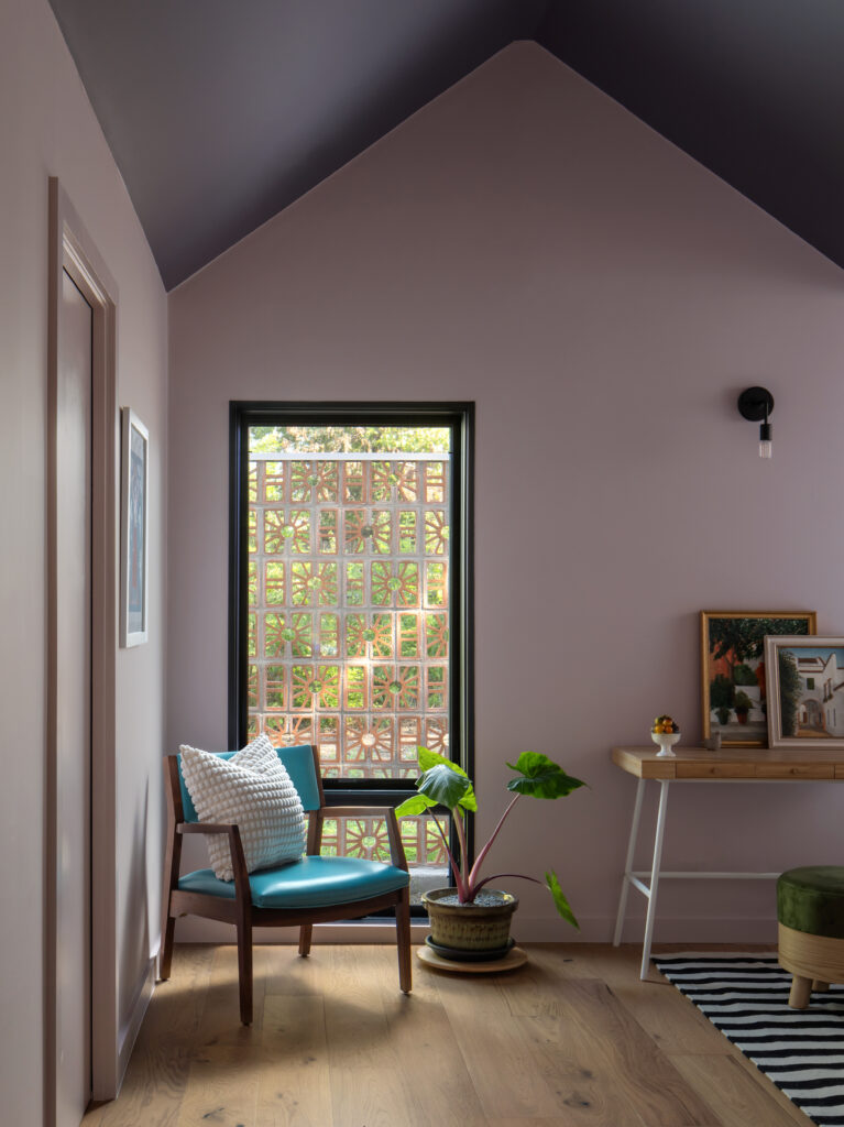 Colorful Home Renovation in East Austin bedroom