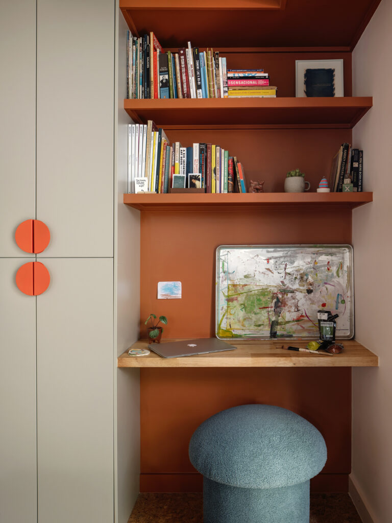 Colorful Home Renovation in East Austin Reading Nook