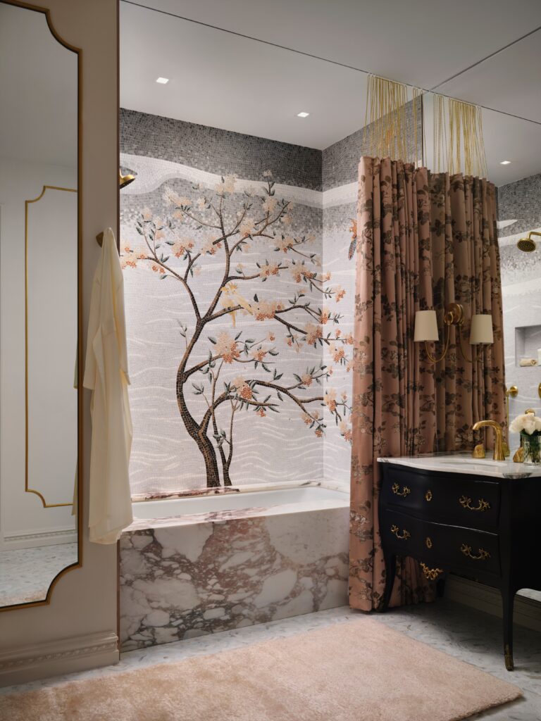 Modern Baroque Home Renovation Primary Bathroom